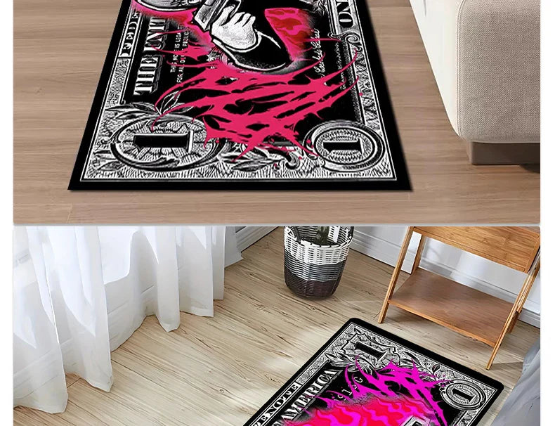 Non-slip US Dollar Bedroom Carpet Wear-resistant Mat