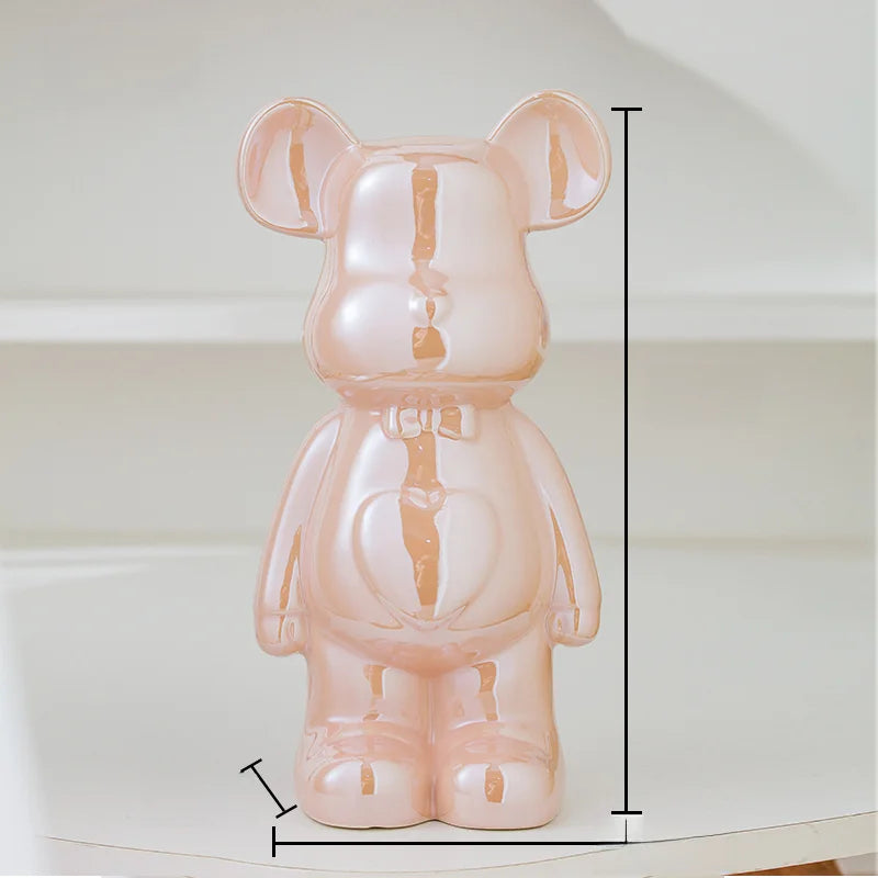 Ceramic Bear Brick Teddy Bear Sculpture Home Decor