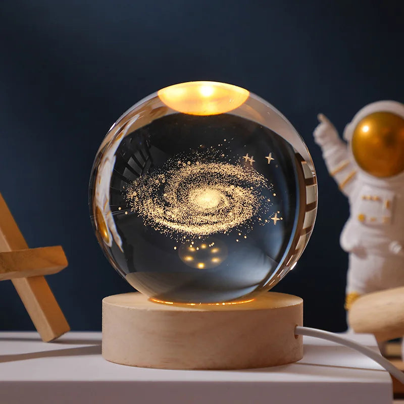Crystal Ball Night Light Glass Sphere Birthday Gift