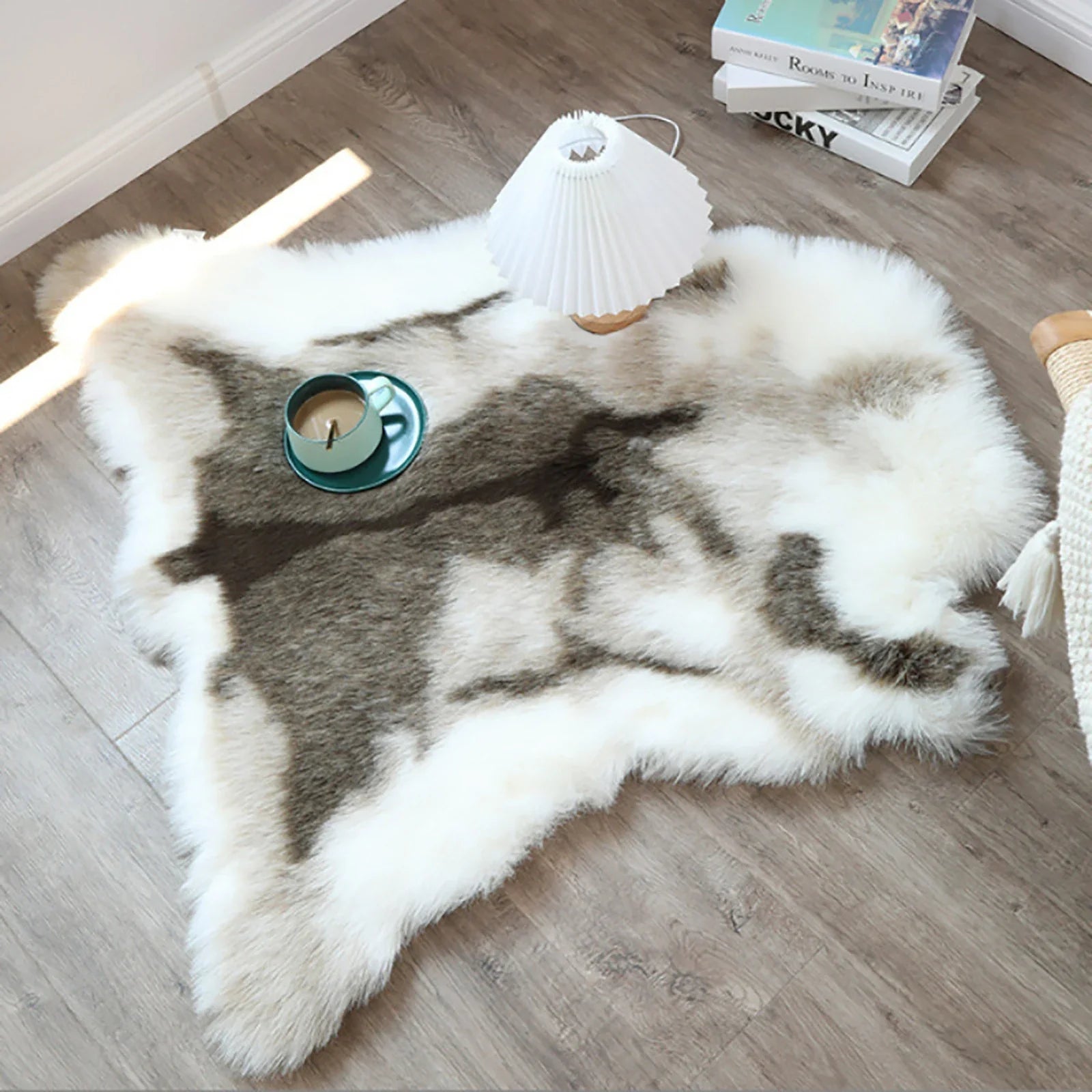 Nordic Faux Fur Reindeer Rug For Kids Play Mat