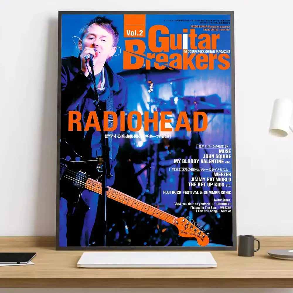 R-Radiohead Band Rainbow Canvas Poster for Home Decoration