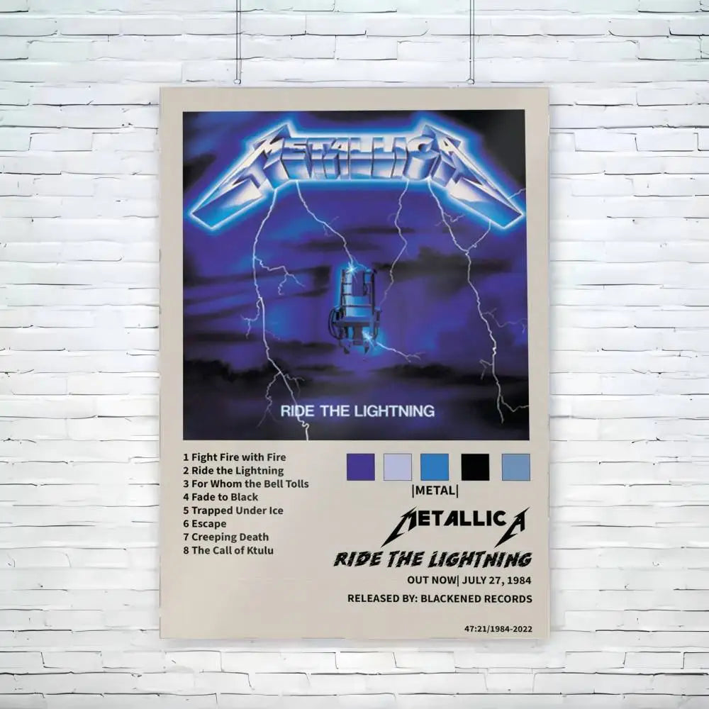 M-METALLICA Band Movie Poster Wall Sticker for Home Decor