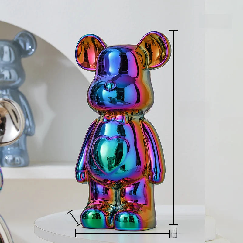 Ceramic Bear Brick Teddy Bear Sculpture Home Decor