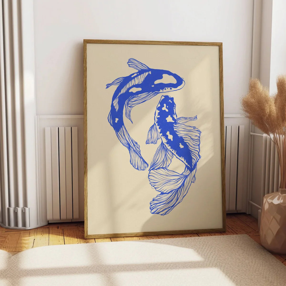 Japanese Koi Fish Canvas Print Art for Home Decor