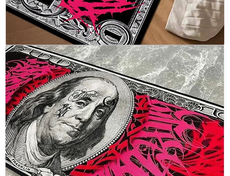 Non-slip US Dollar Bedroom Carpet Wear-resistant Mat