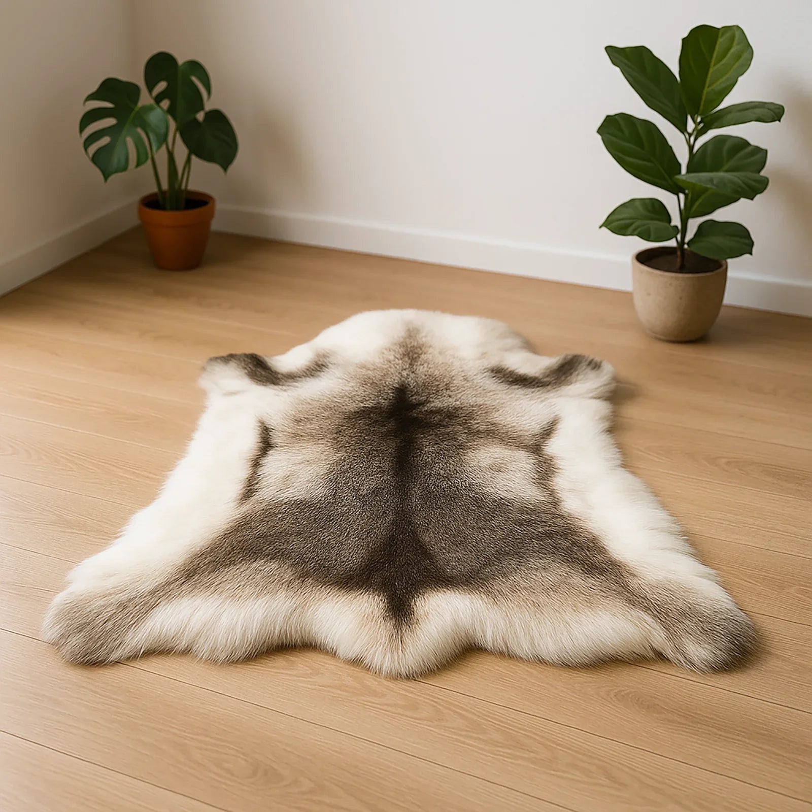 Nordic Faux Fur Reindeer Rug For Kids Play Mat