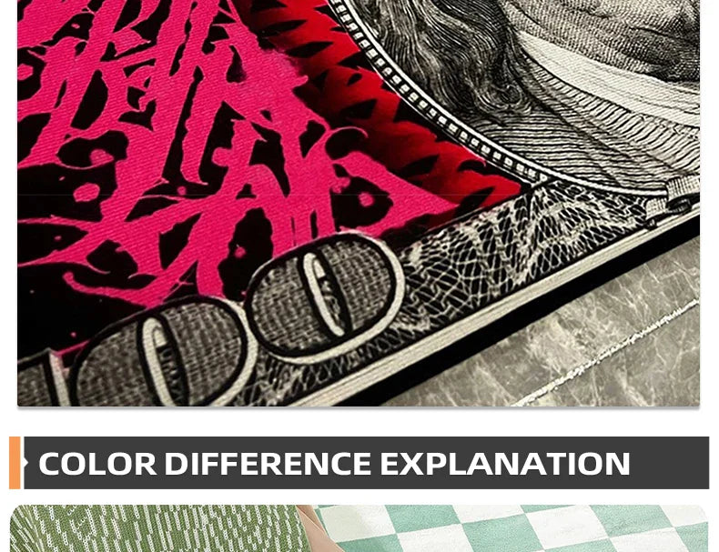 Non-slip US Dollar Bedroom Carpet Wear-resistant Mat