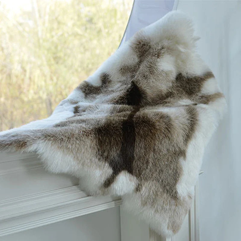 Nordic Faux Fur Reindeer Rug For Kids Play Mat