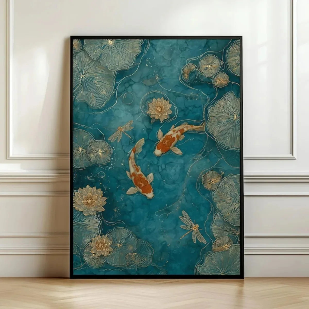 Japanese Koi Fish Canvas Print Art for Home Decor