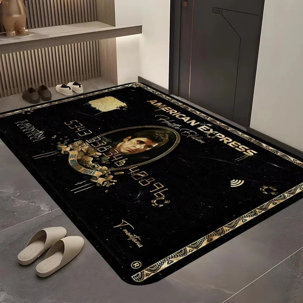 Scarface Design Polyester Area Rug for Living Room