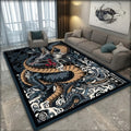 Chinese Dragon Printed Velvet Flannel Floor Mat