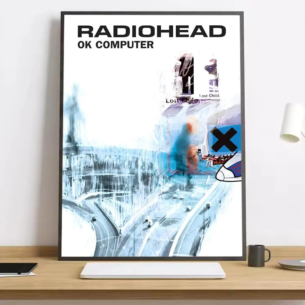 R-Radiohead Band Rainbow Canvas Poster for Home Decoration