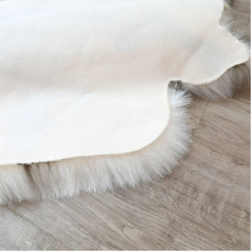 Nordic Faux Fur Reindeer Rug For Kids Play Mat