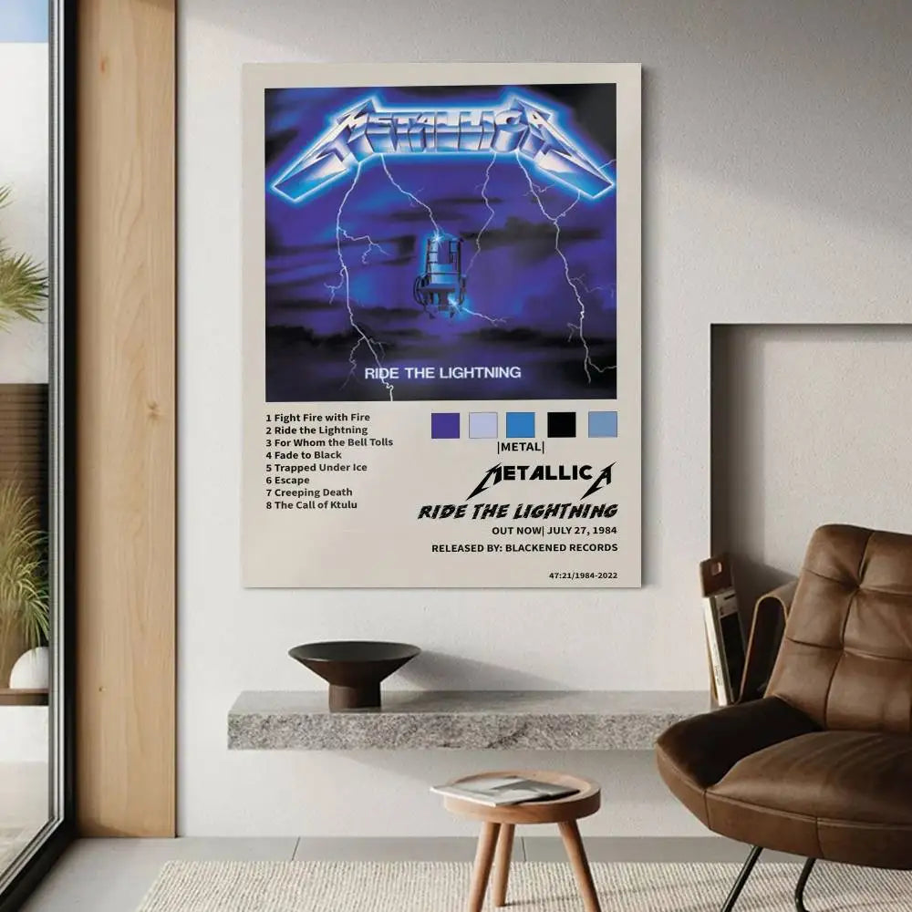 M-METALLICA Band Movie Poster Wall Sticker for Home Decor
