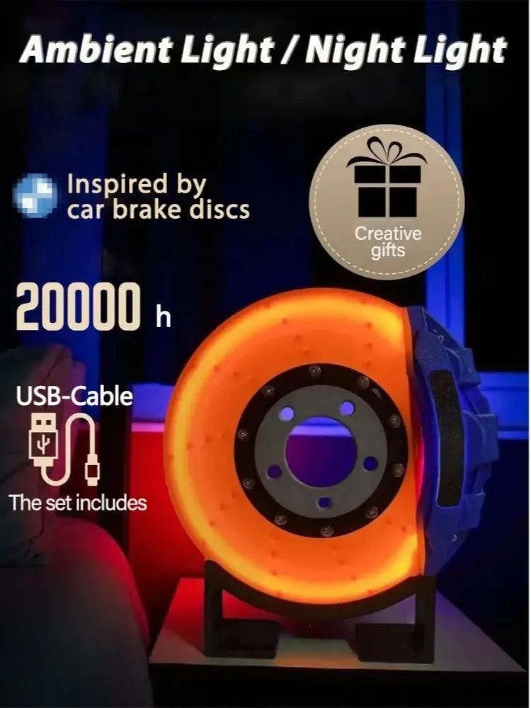 LED Brake Disc Atmosphere Light Handmade Ornament