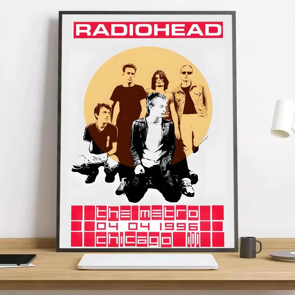 R-Radiohead Band Rainbow Canvas Poster for Home Decoration