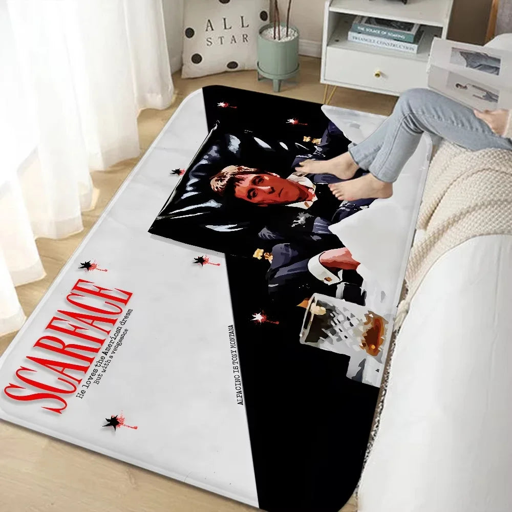Scarface Design Polyester Area Rug for Living Room