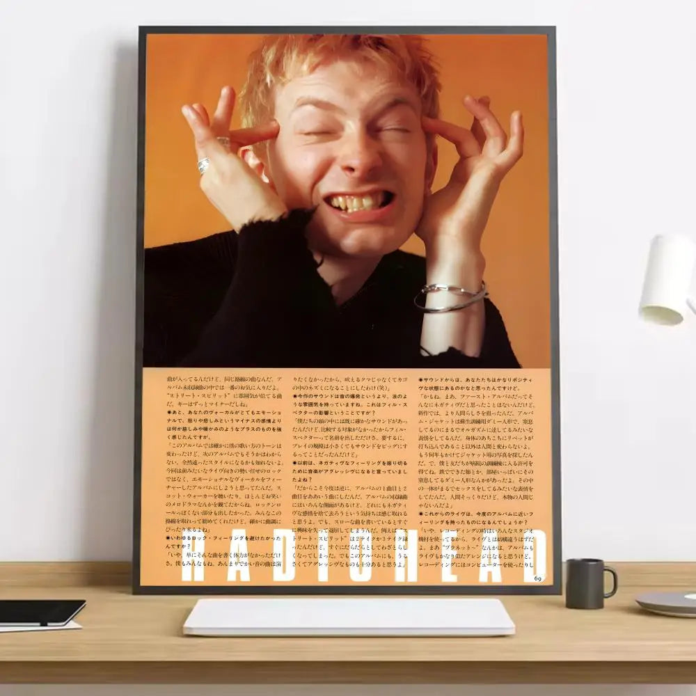 R-Radiohead Band Rainbow Canvas Poster for Home Decoration