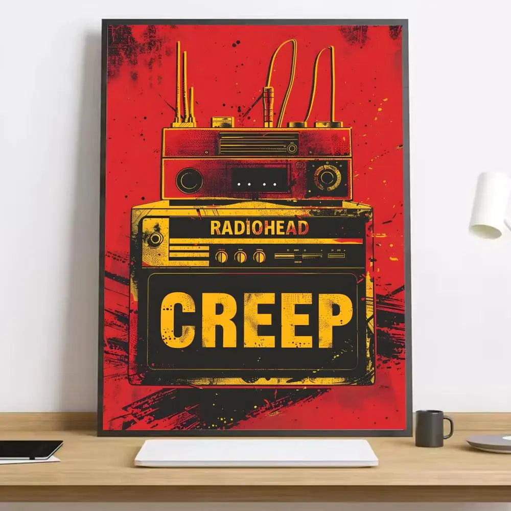 R-Radiohead Band Rainbow Canvas Poster for Home Decoration