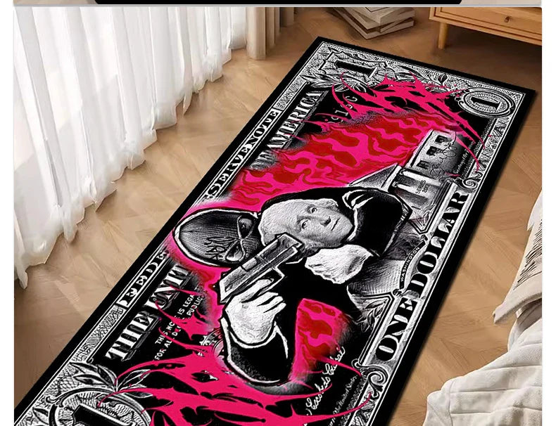 Non-slip US Dollar Bedroom Carpet Wear-resistant Mat