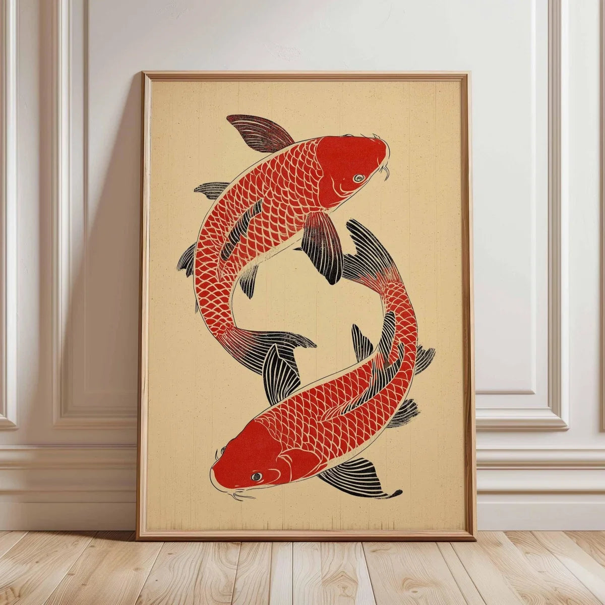 Japanese Koi Fish Canvas Print Art for Home Decor