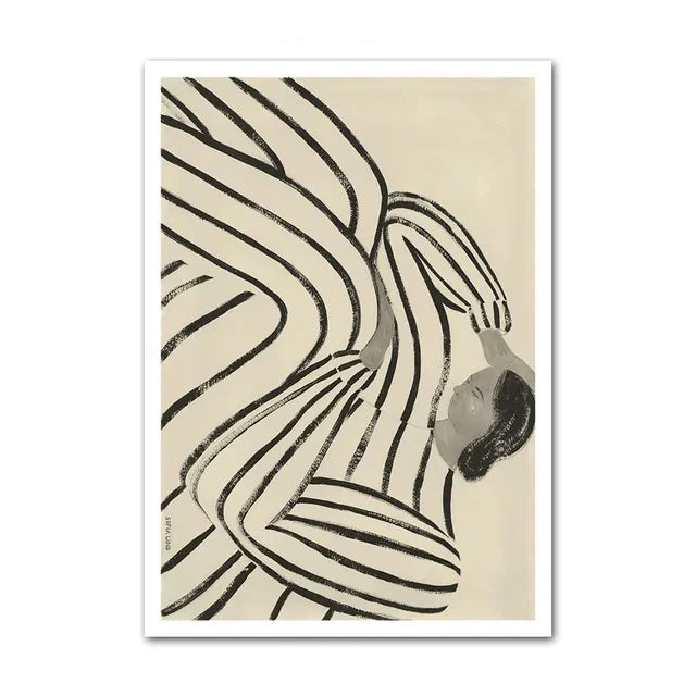 Lemon Vase Abstract Canvas Wall Art for Home Decor