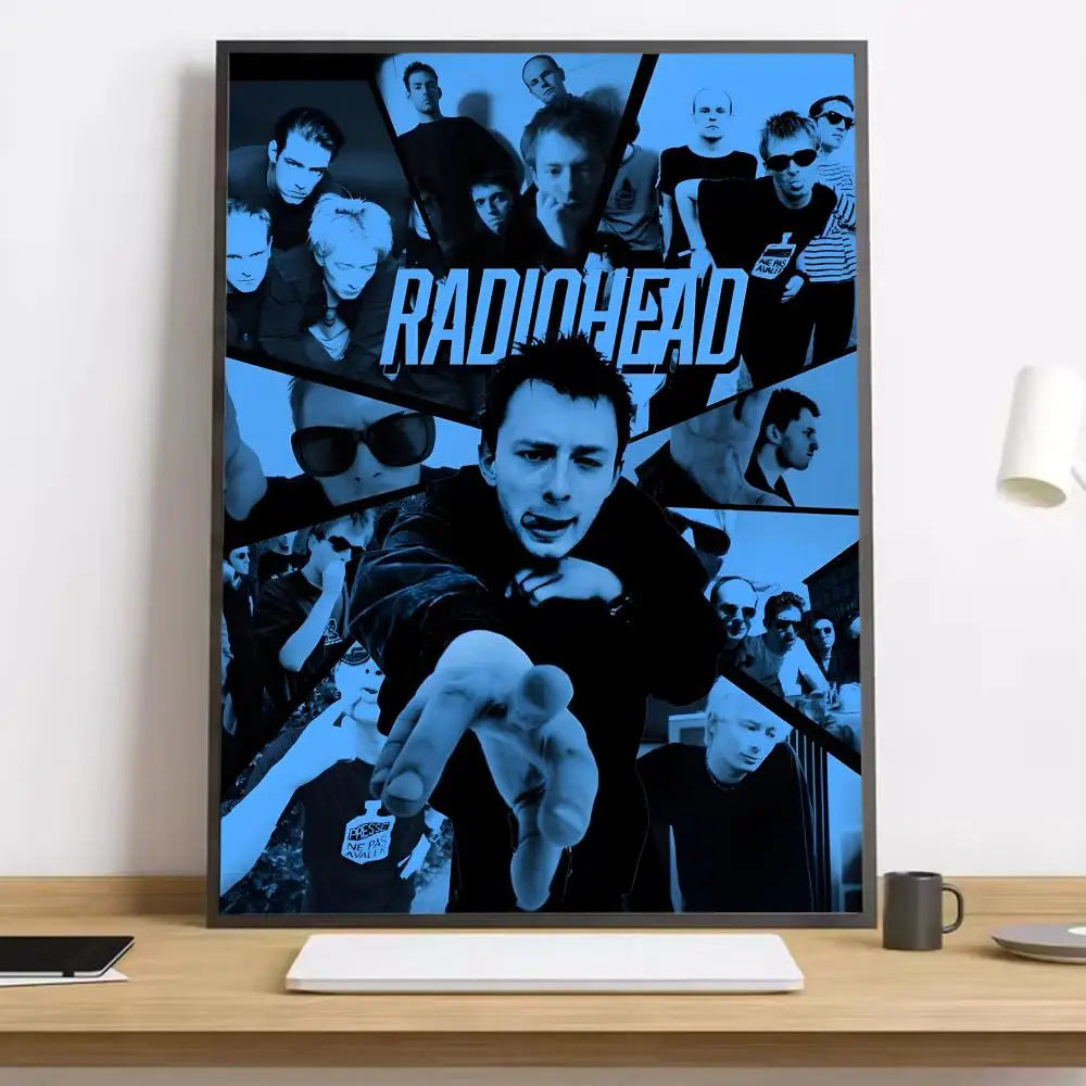 R-Radiohead Band Rainbow Canvas Poster for Home Decoration
