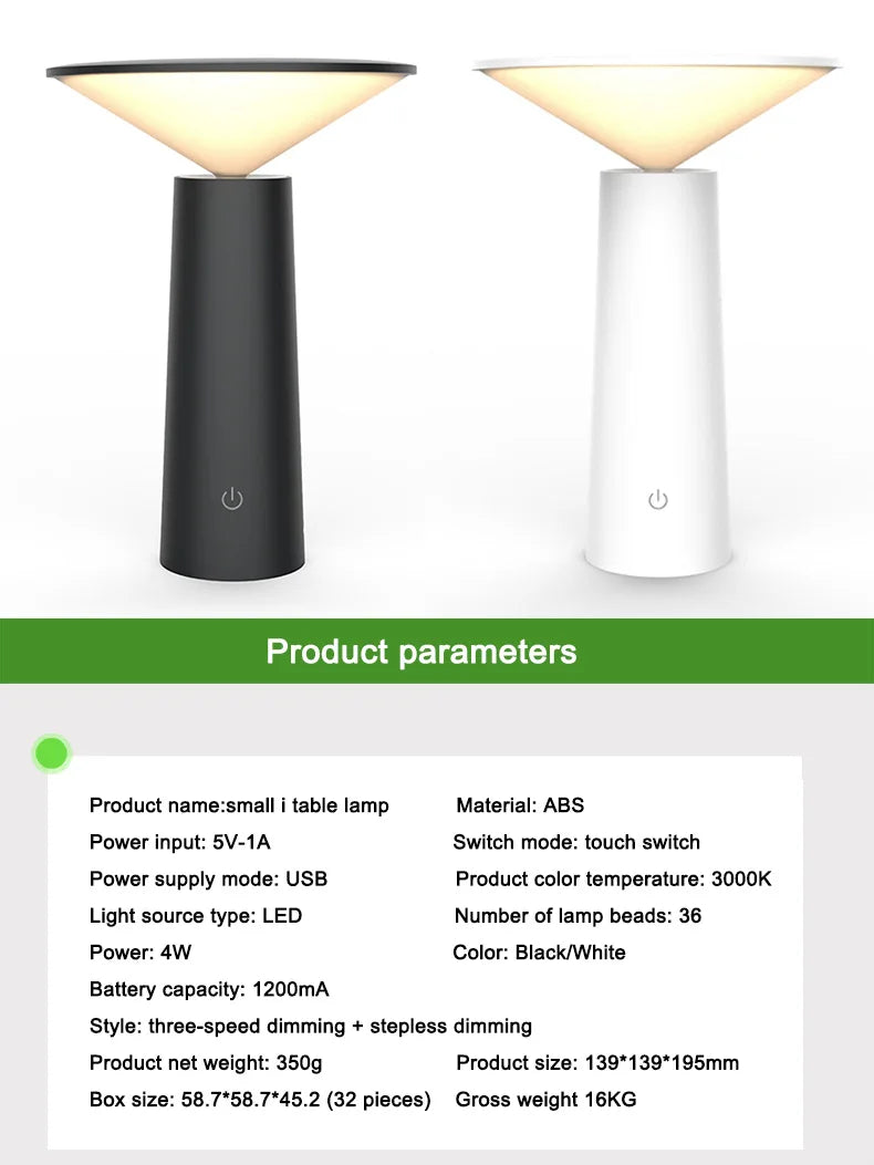 Creative ABS Table Lamp for Home and Cafe Decoration