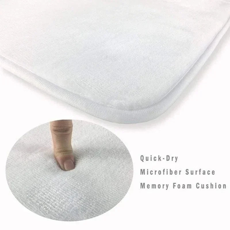Grey 3D Printed Non-Slip Area Rug for Living Room