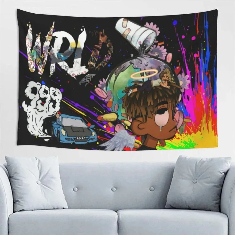 Juice Wrld Tapestry Wall Decor 100% Polyester Art