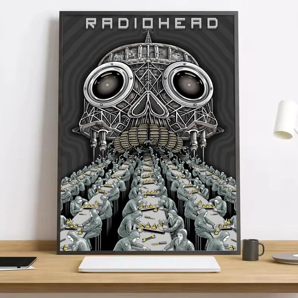 R-Radiohead Band Rainbow Canvas Poster for Home Decoration