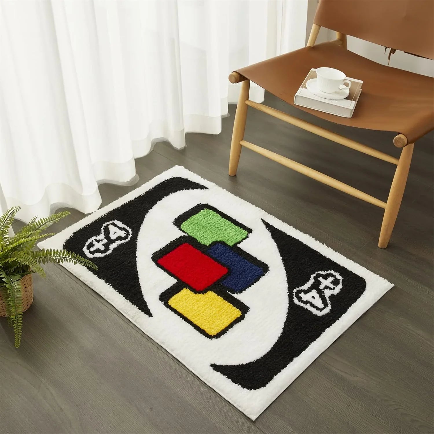 VIKAMA Faux Cashmere Bathroom Absorbent Floor Mat