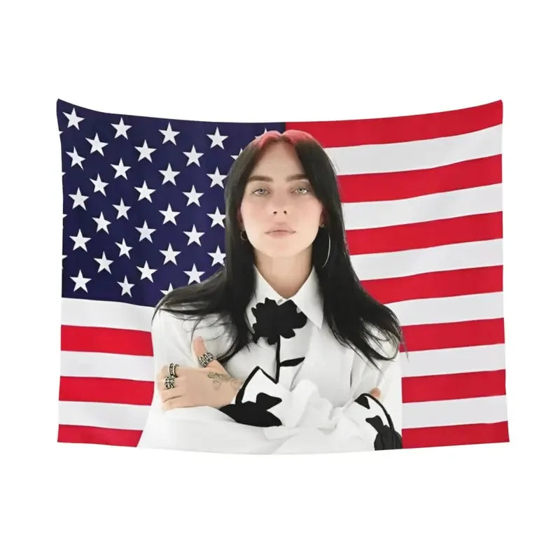 American Flag Hippie Tapestry 100% Polyester Wall Hanging