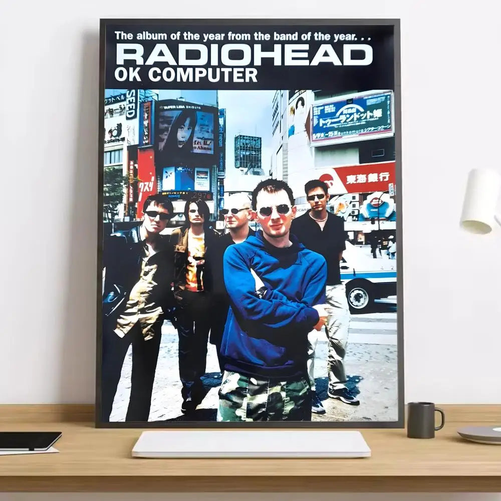 R-Radiohead Band Rainbow Canvas Poster for Home Decoration