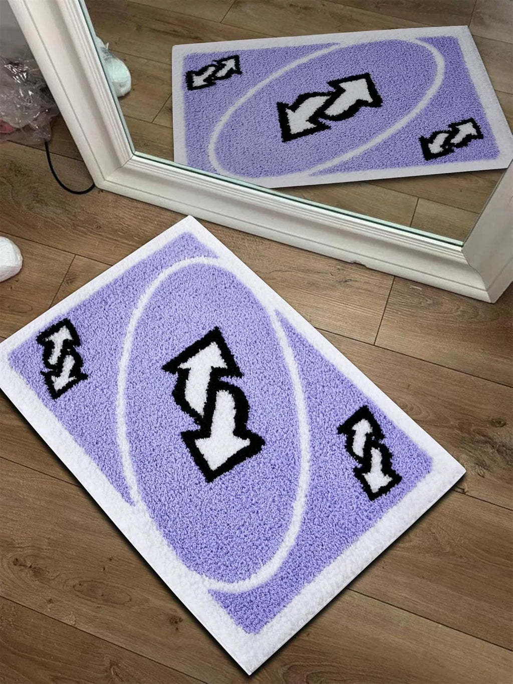 VIKAMA Faux Cashmere Bathroom Absorbent Floor Mat