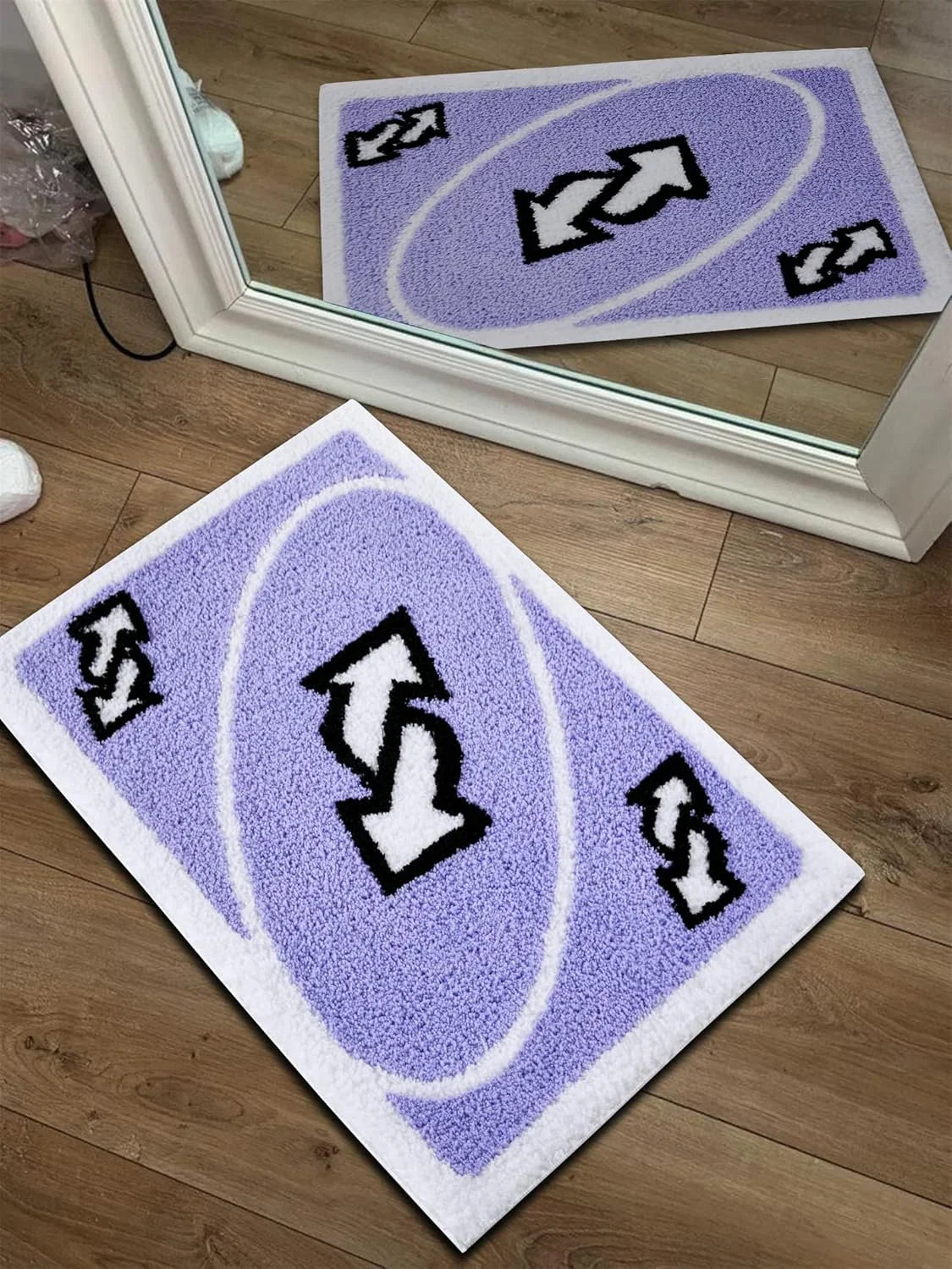 VIKAMA Faux Cashmere Bathroom Absorbent Floor Mat