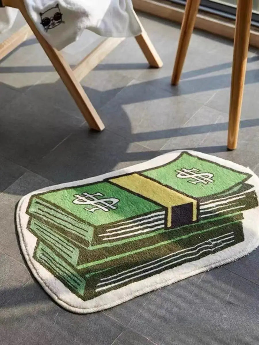 Coin Decorative Polyester Door Mat for Home Use
