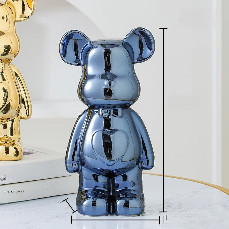 Ceramic Bear Brick Teddy Bear Sculpture Home Decor