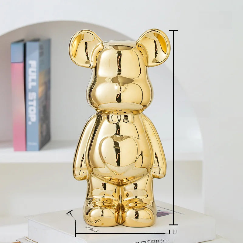 Ceramic Bear Brick Teddy Bear Sculpture Home Decor