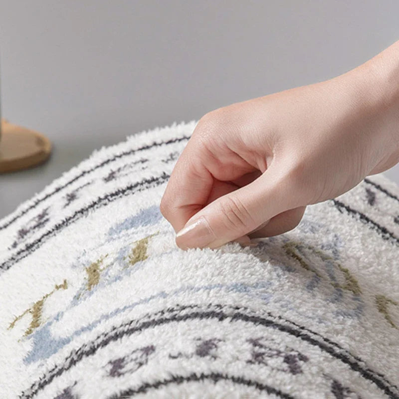 Floral Non-Slip Absorbent Bath Mat for Home Use