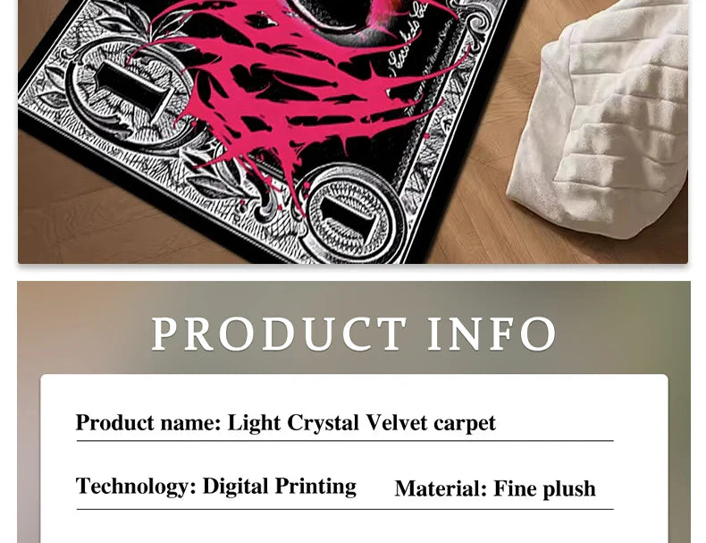 Non-slip US Dollar Bedroom Carpet Wear-resistant Mat