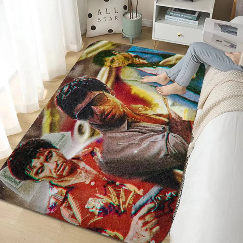 Scarface Design Polyester Area Rug for Living Room