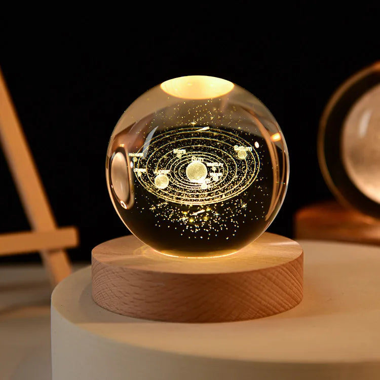 Crystal Ball Night Light Glass Sphere Birthday Gift