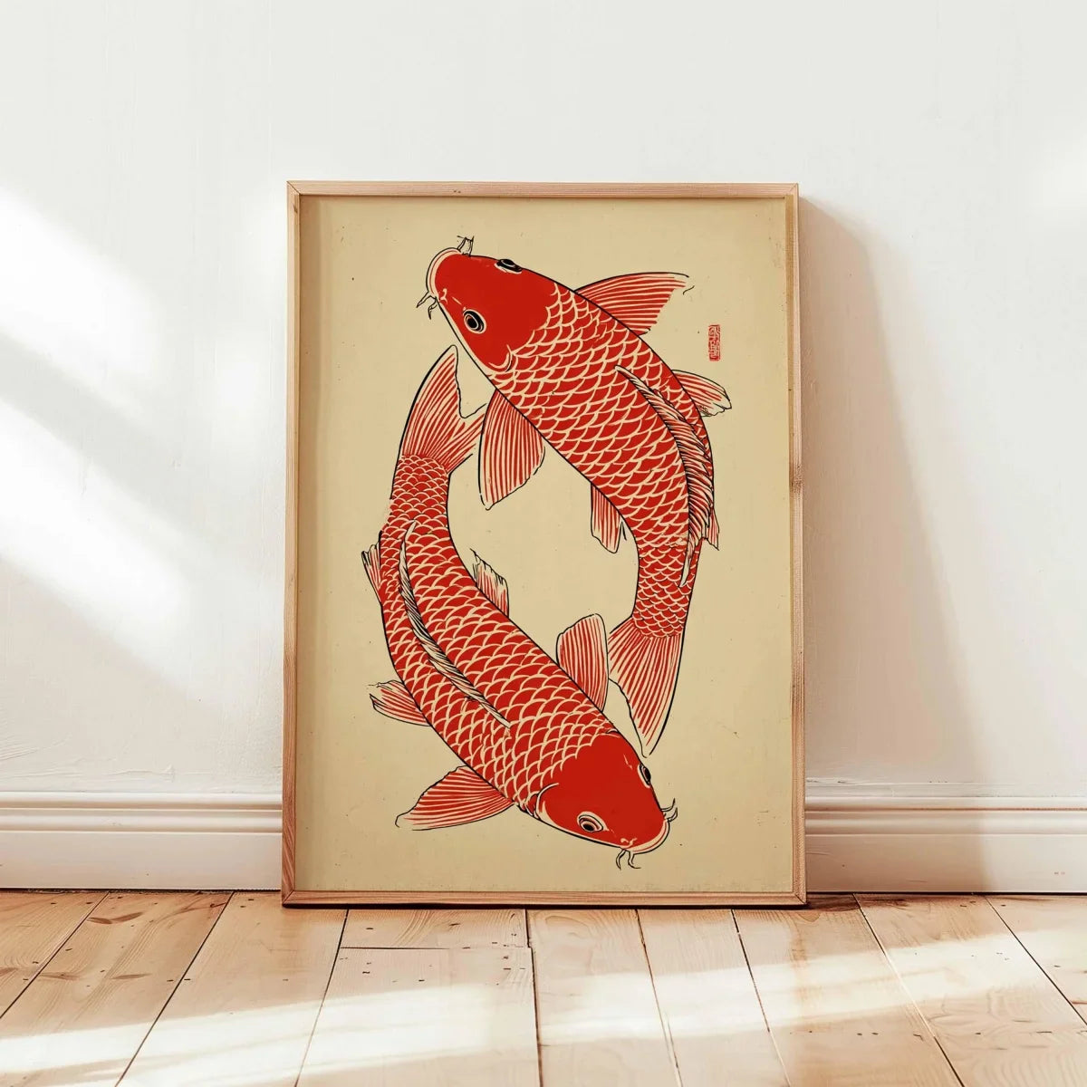 Japanese Koi Fish Canvas Print Art for Home Decor