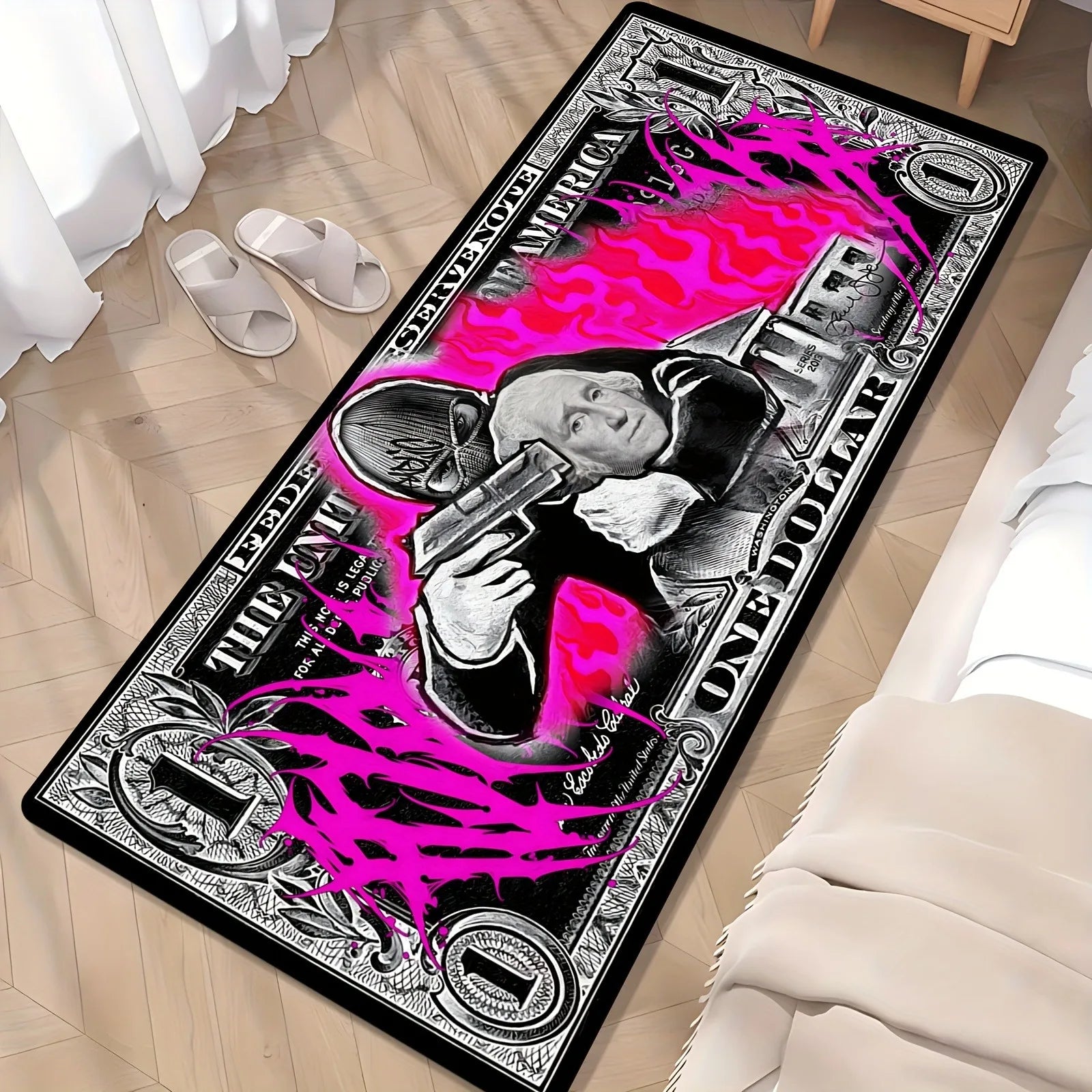 Non-slip US Dollar Bedroom Carpet Wear-resistant Mat