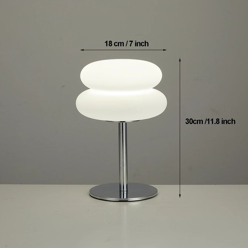 LED Mushroom Table Lamp USB Plug White Plastic Night Light