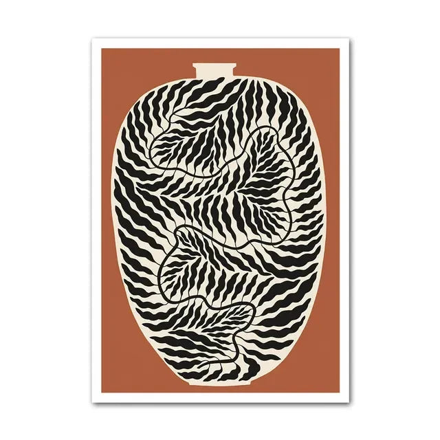 Lemon Vase Abstract Canvas Wall Art for Home Decor
