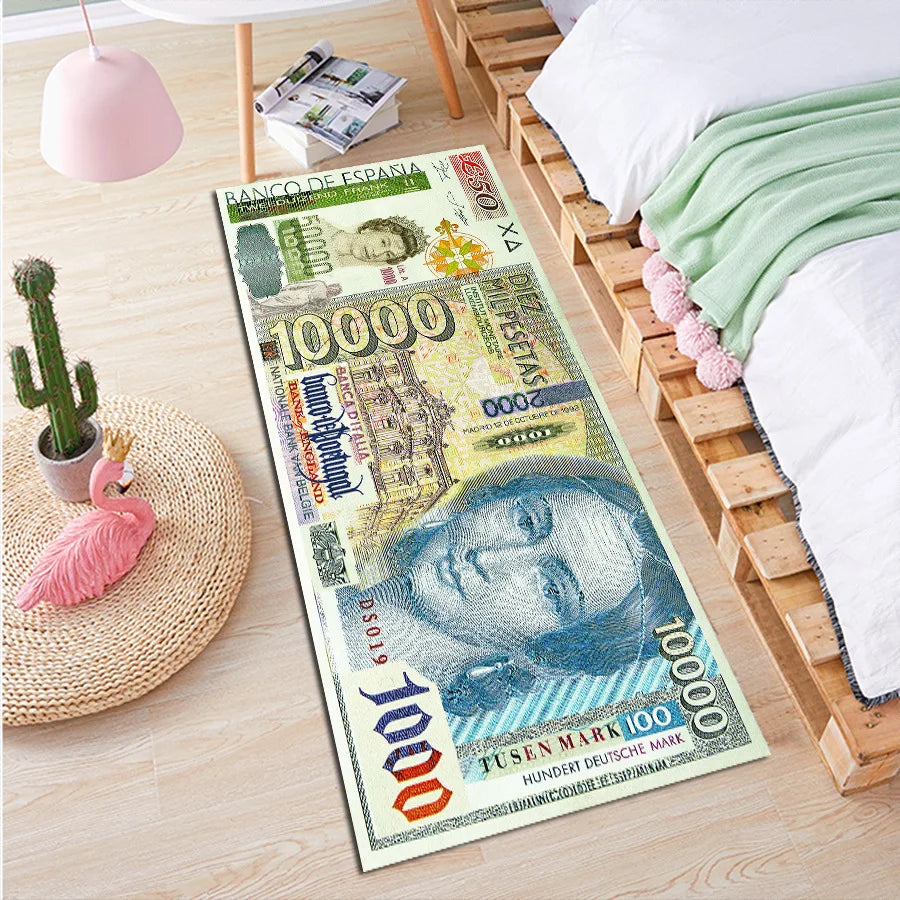 VIKAMA Non-Slip Polyester Bedroom Rug for Living Room