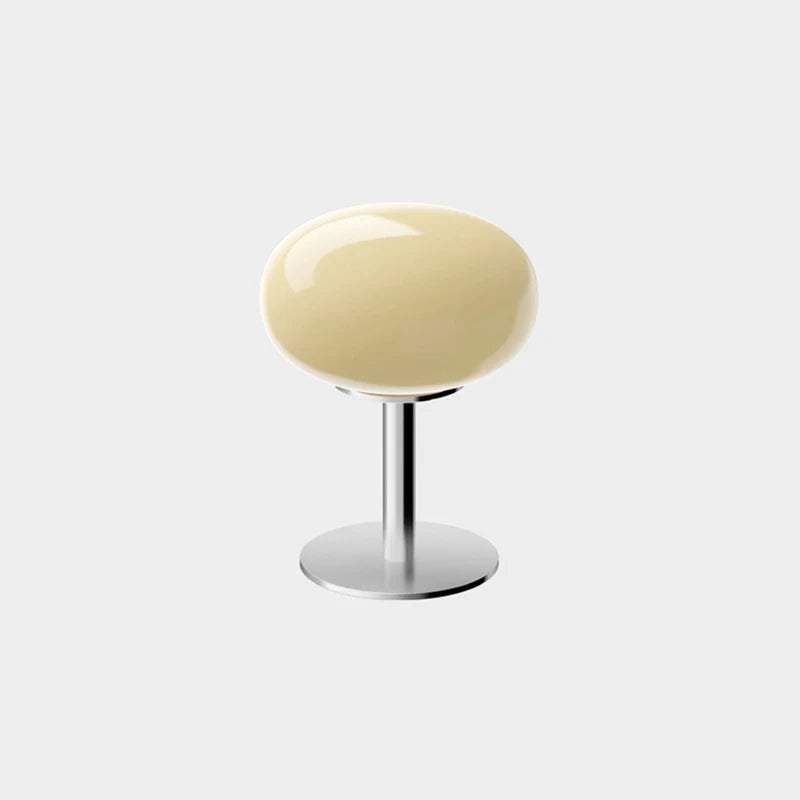 Macaron Glass Table Lamp Silver Iron for Bedroom Decor