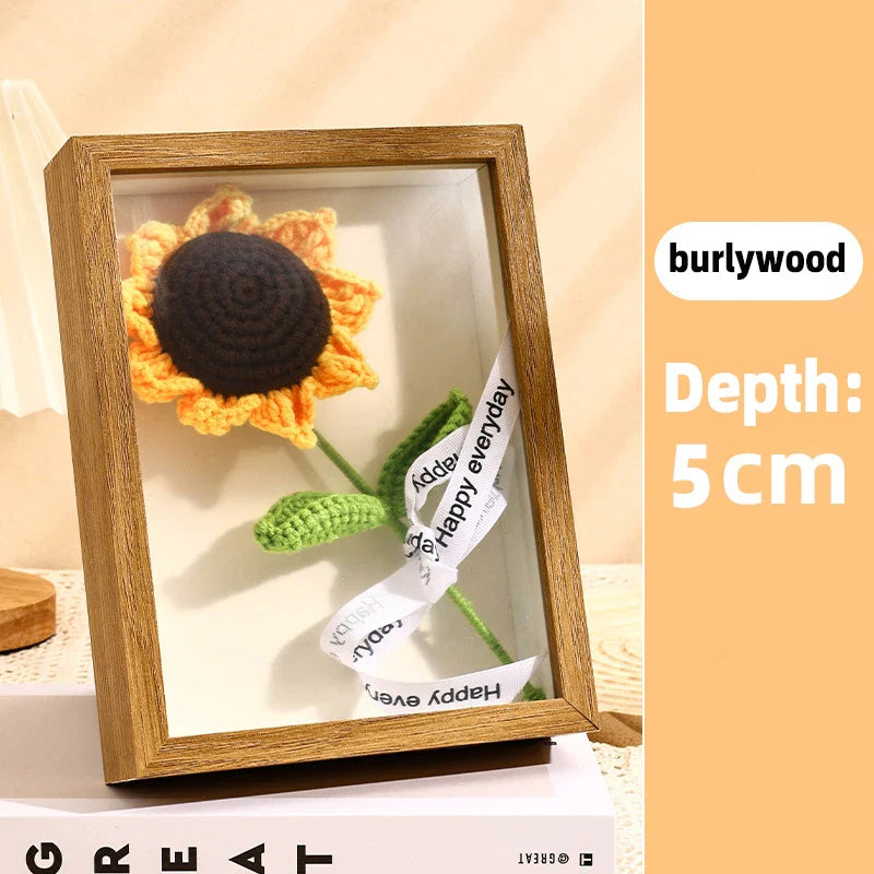 3D Hollow Wood Photo Frame for Dried Flowers Display